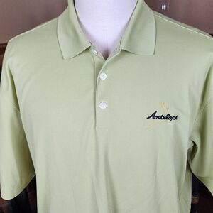Nike Golf Dri Fit Green Polo Shirt Antelope Logo Size XXL